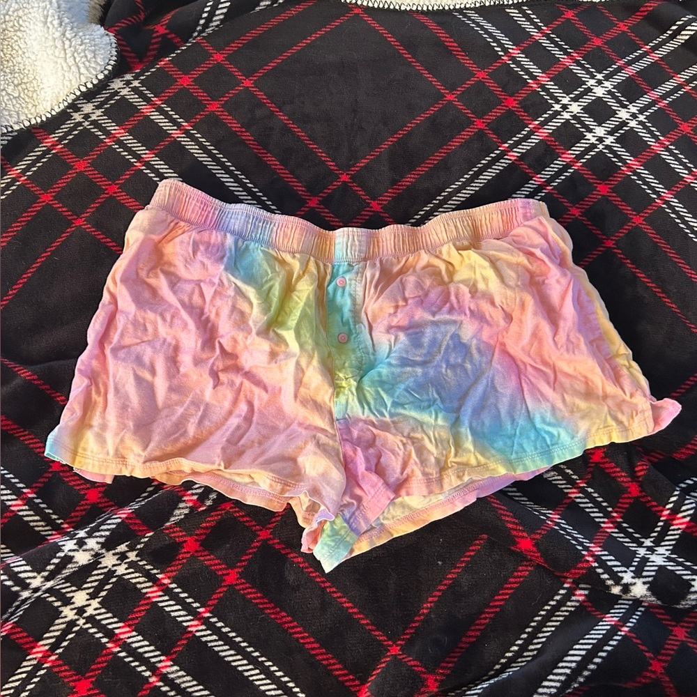 PINK tye dye shorts